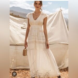 Spell & the Gypsy Collective Vintage White Suki Gown NWT
